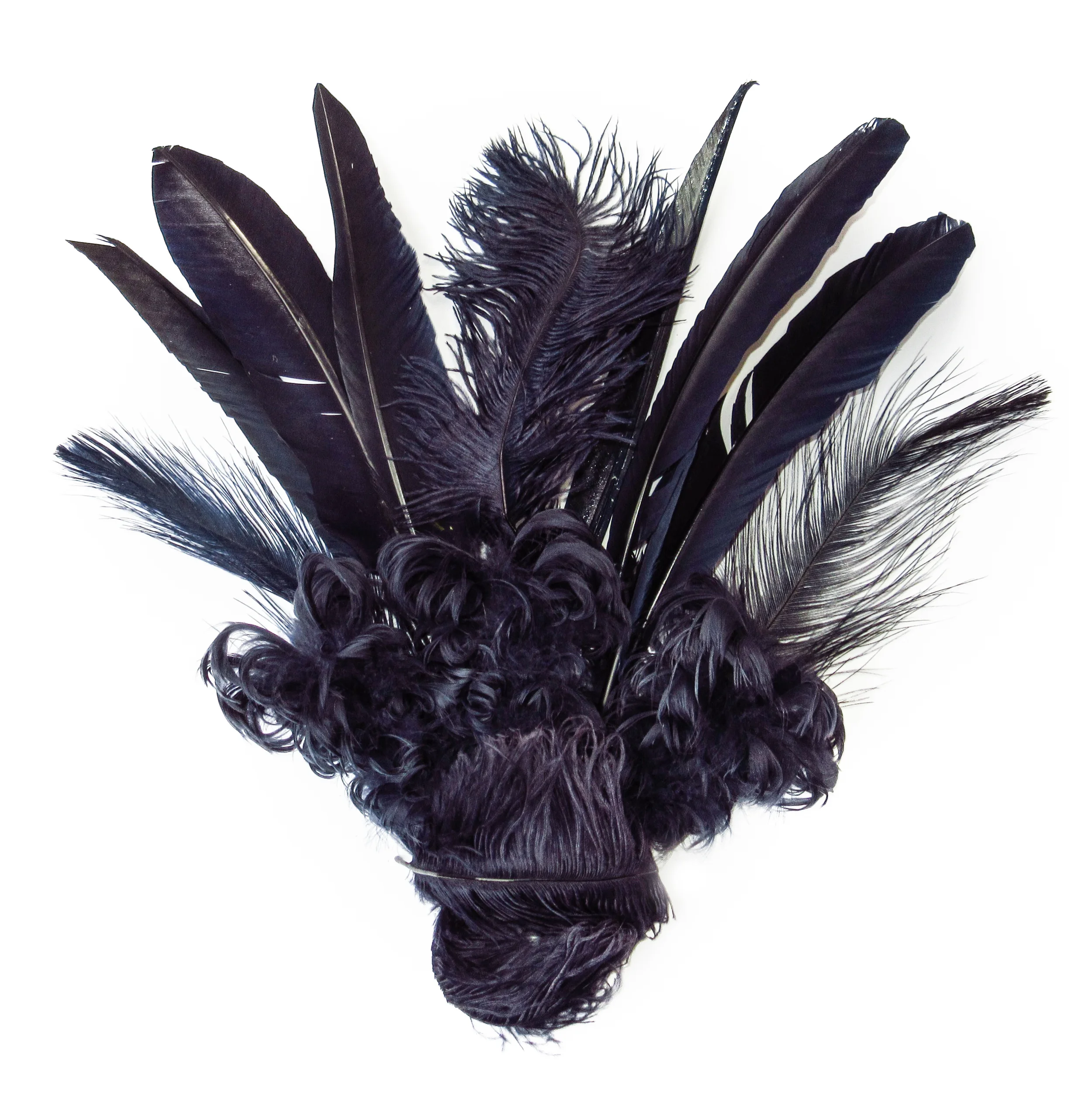 Navy blue feathers