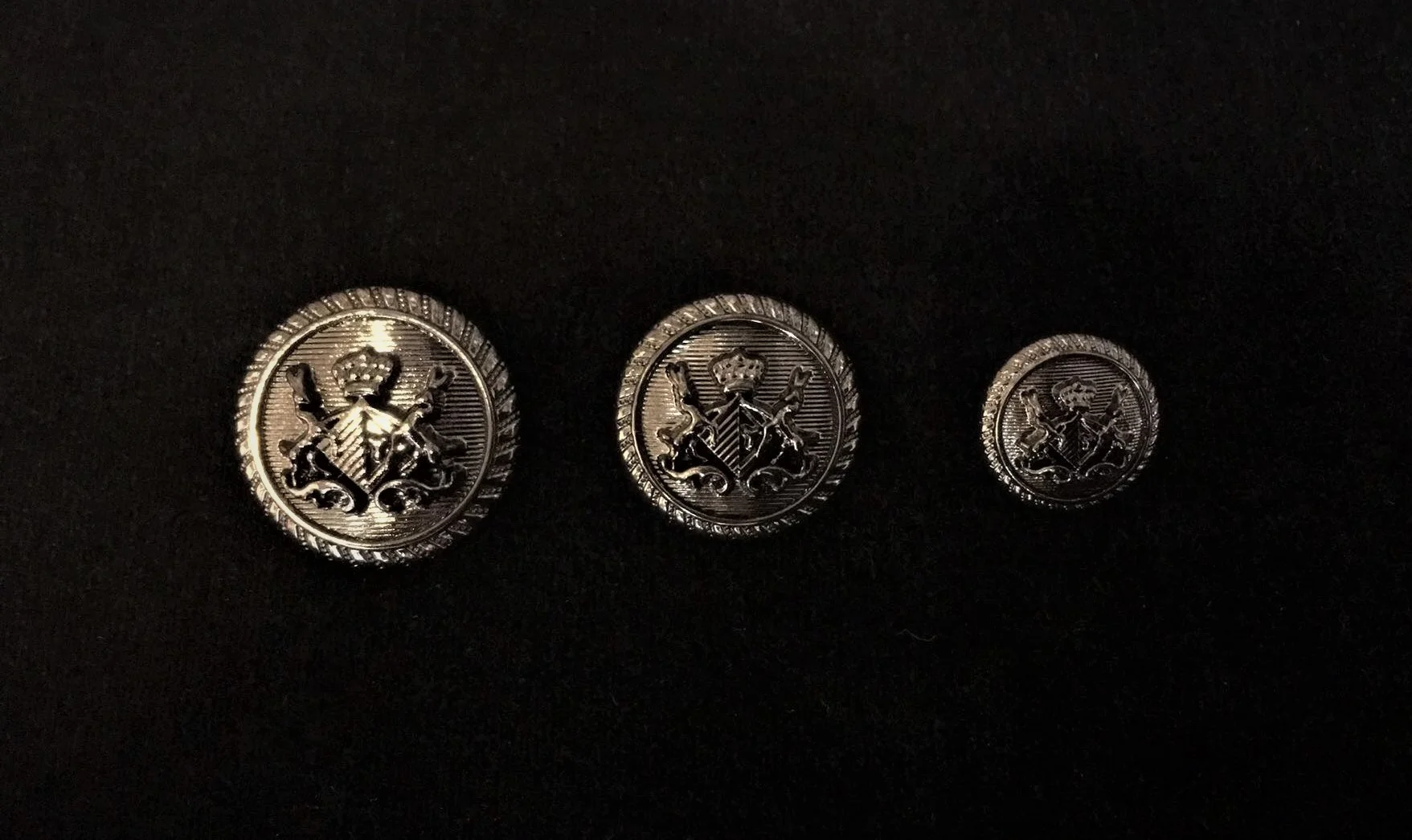 Black Metal Military Style Buttons