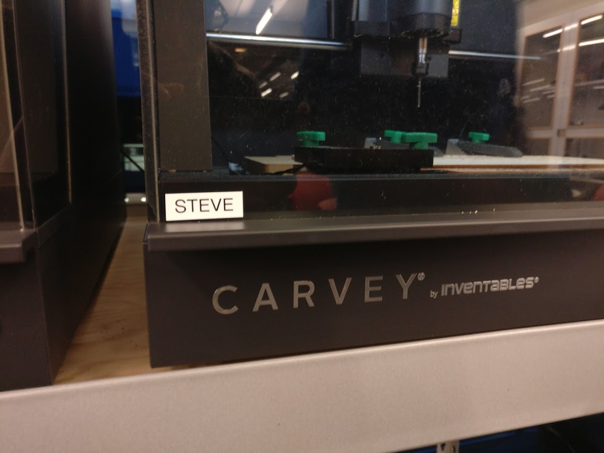 Also, random note, I named the CNC machine. Shoutout to laser cutters and CNCs everywhere, I love you. I'm just getting to know you 3D printers, but I love you too. 