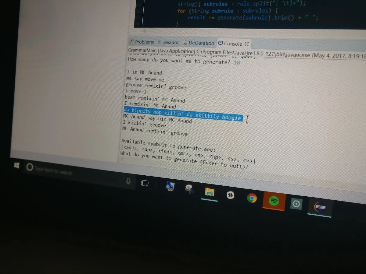 Constructing my own grammar