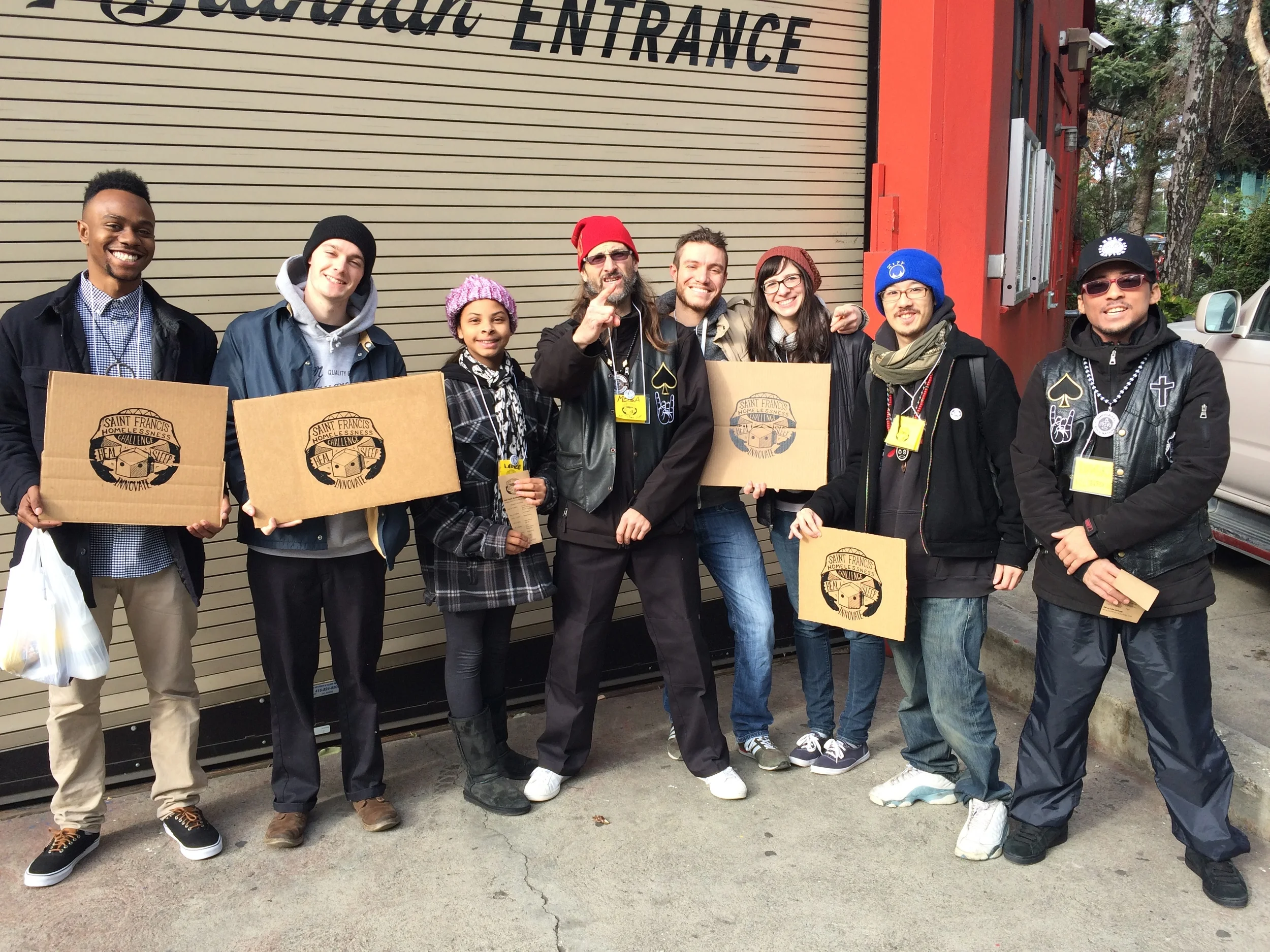 Volunteers at the Saint Francis Homelessness Challenge Showcase at SomArts (1.2.2016)