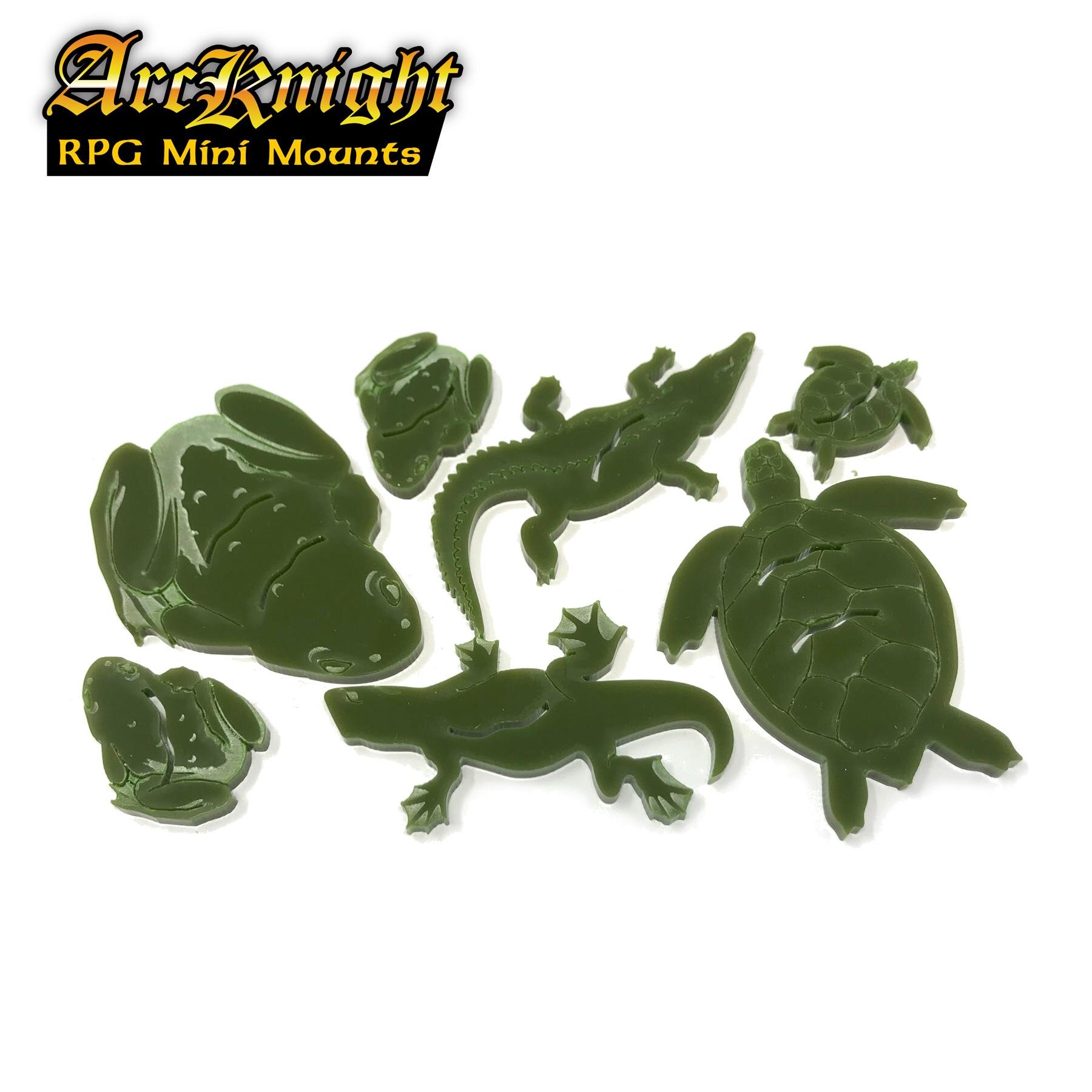 RPG Mini Mounts - Reptiles (Olive)