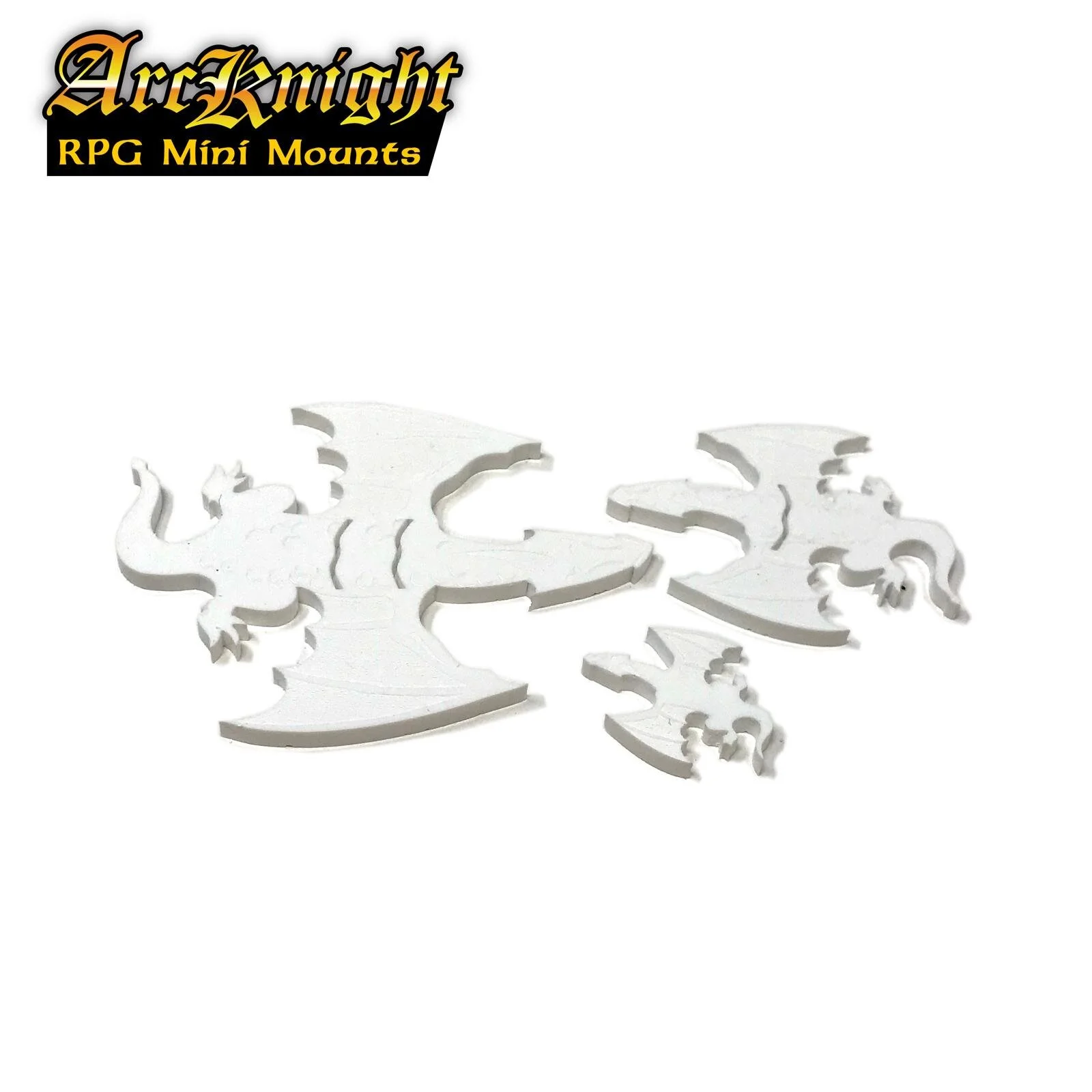 RPG Mini Mounts - Dragons (White)