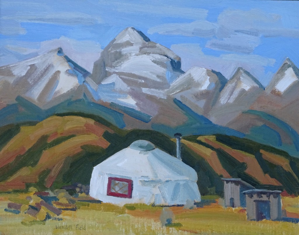 Where Vince and Mosey Lived. Oil on board by Wendell Field