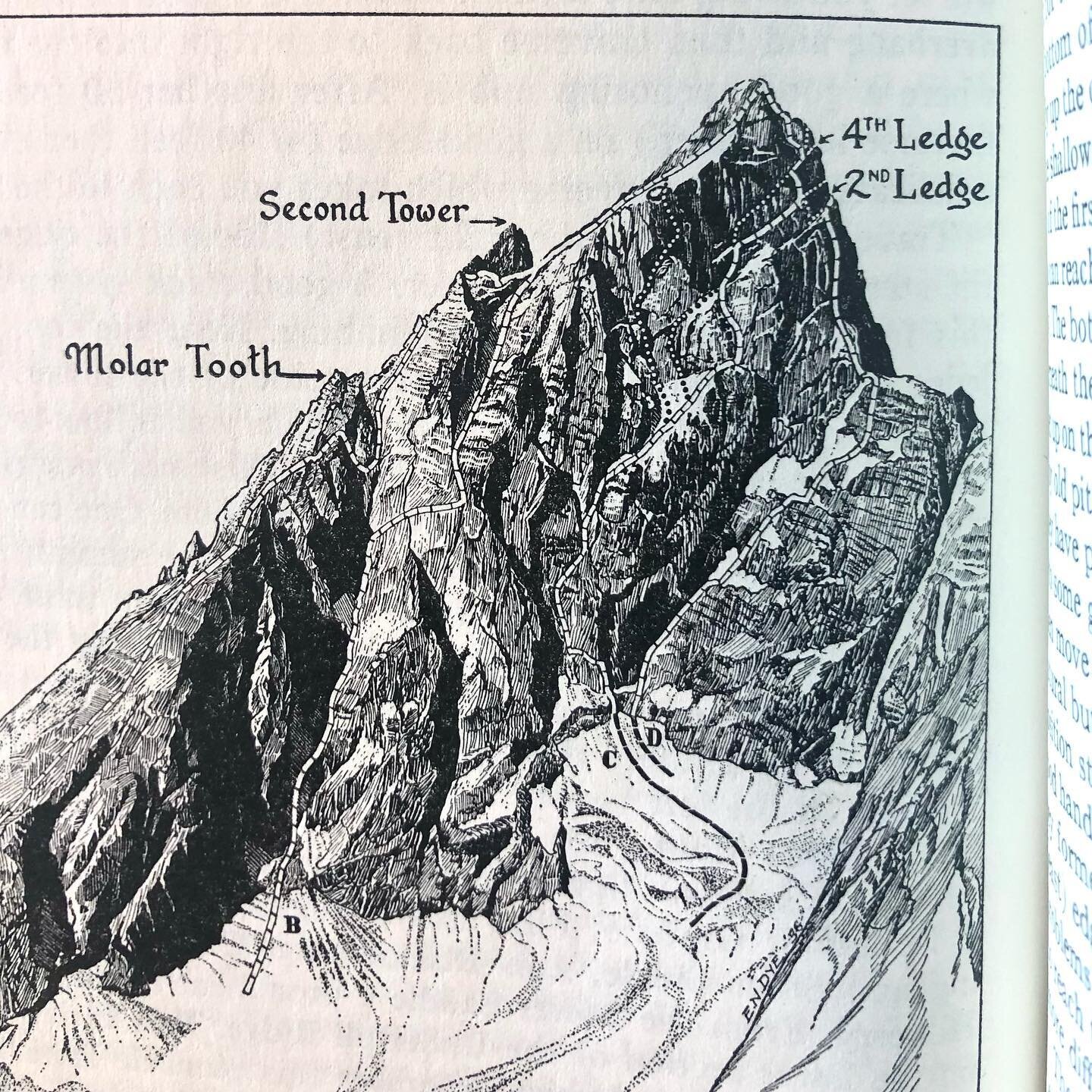 Early guidebooks double as history books and gazetteers, documenting when features were named, when they were first climbed, and how the landscape might have changed through things like rockfall or glacier recession. Pictured here, the first edition 