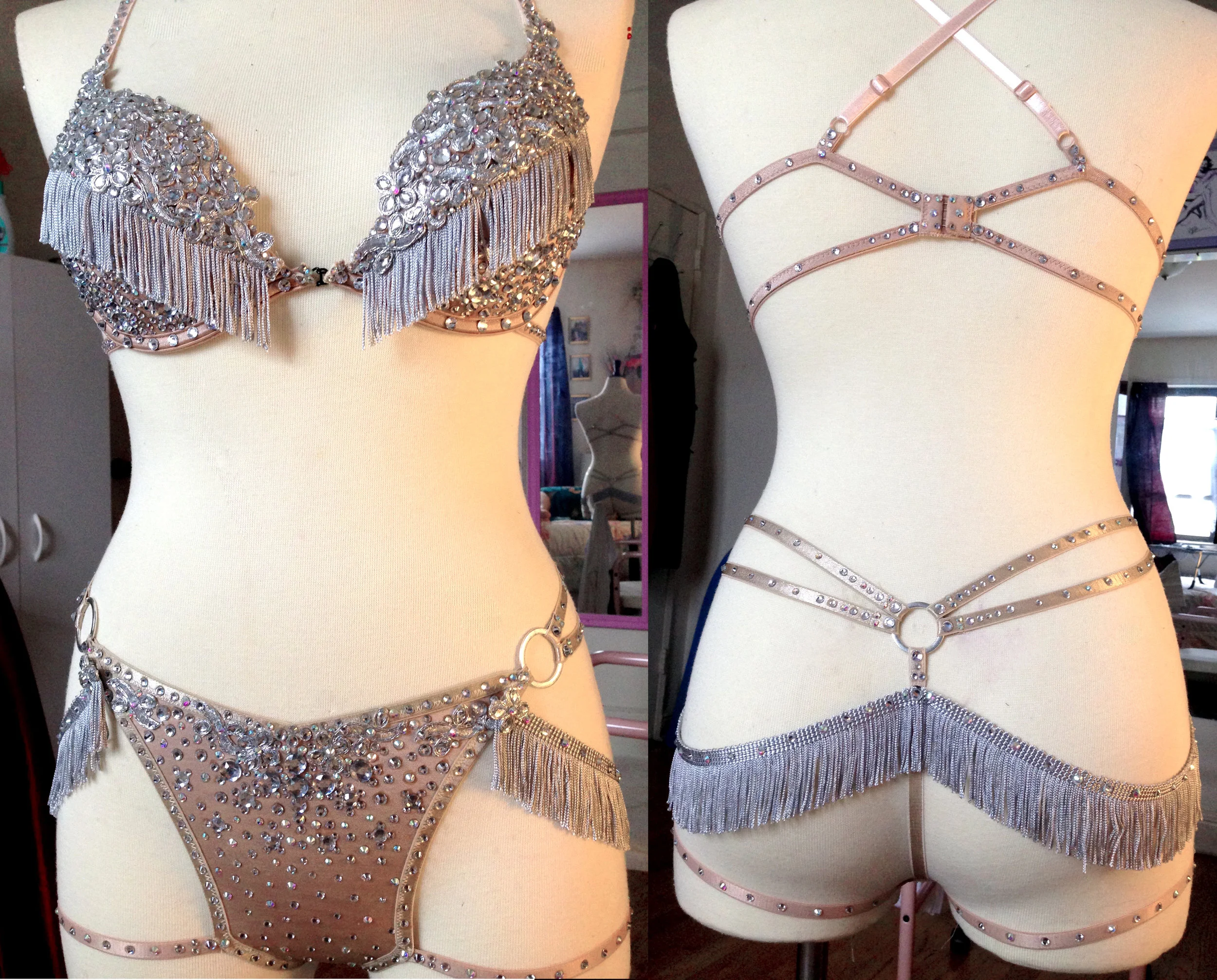 Custom embellished 'flapper' set for Kismet Katie