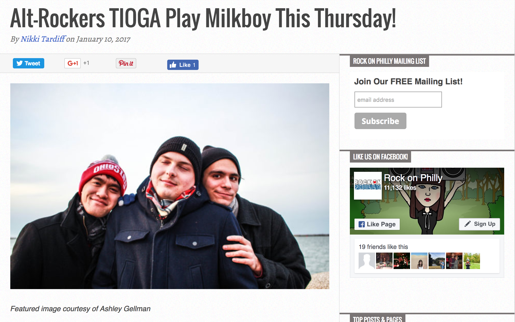 "Alt-Rockers TIOGA Play Milkboy This Thursday!"