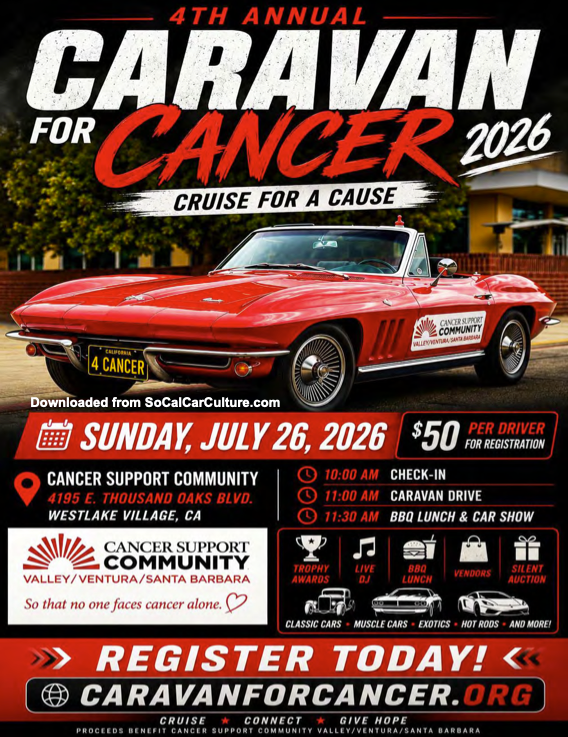 Caravan For Cancer, Sunday July 26th - Westlake Village