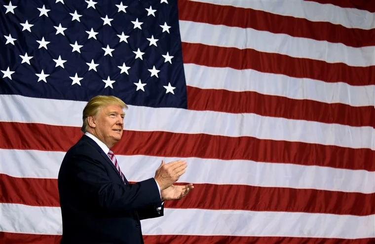 Donald Trump and the Stars and Stripes were born today