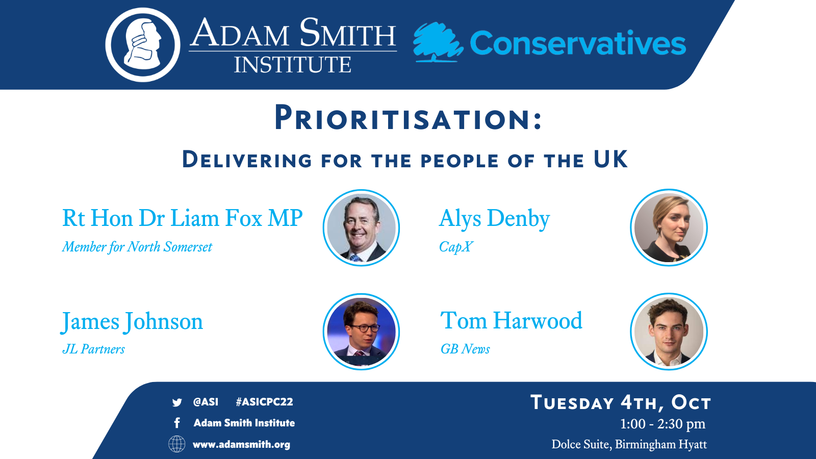 ASI at Conservative Party Conference - Prioritisation: Delivering for the people of the UK