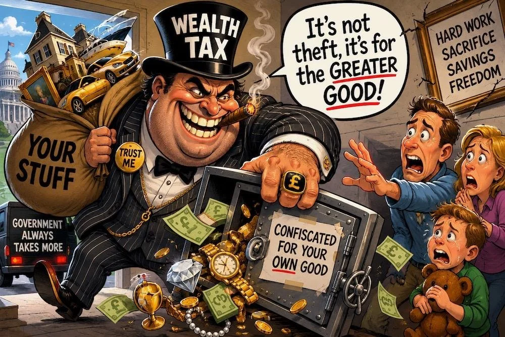 An annual tax on wealth could be called theft by instalments