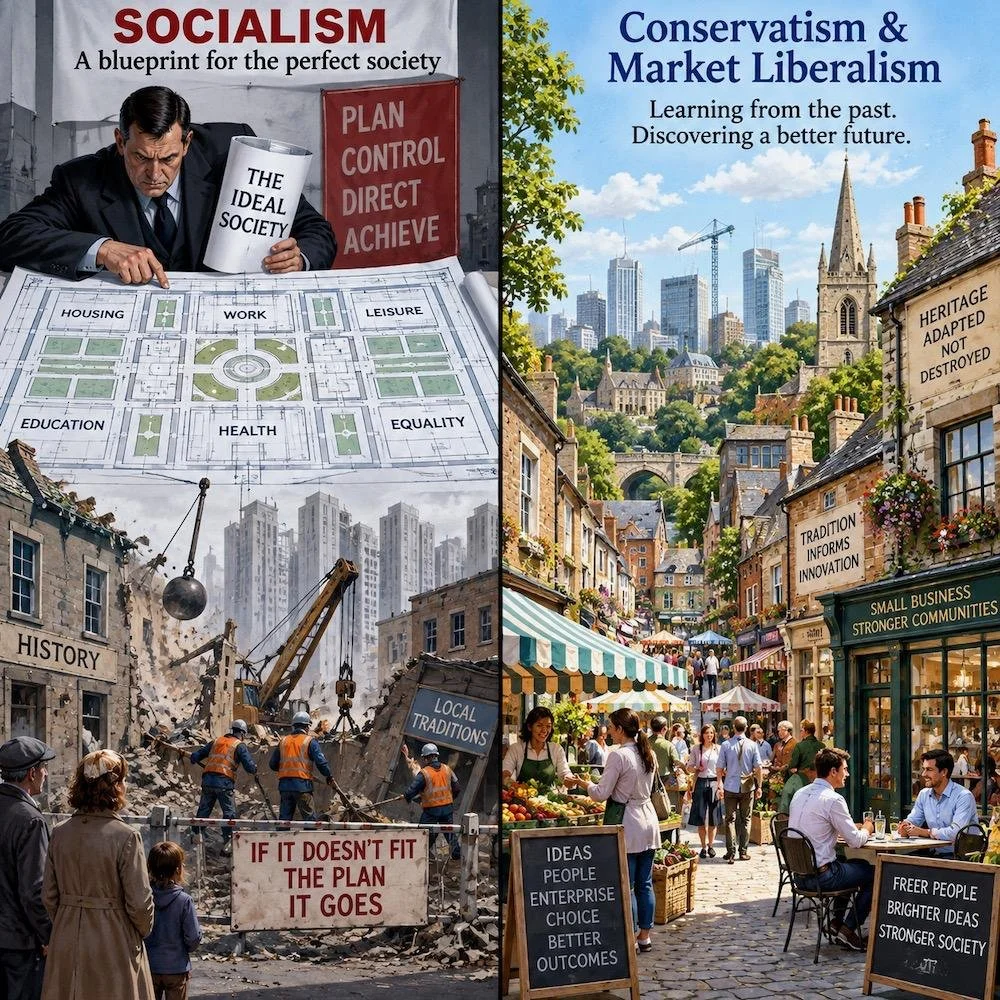 Contrasting philosophies