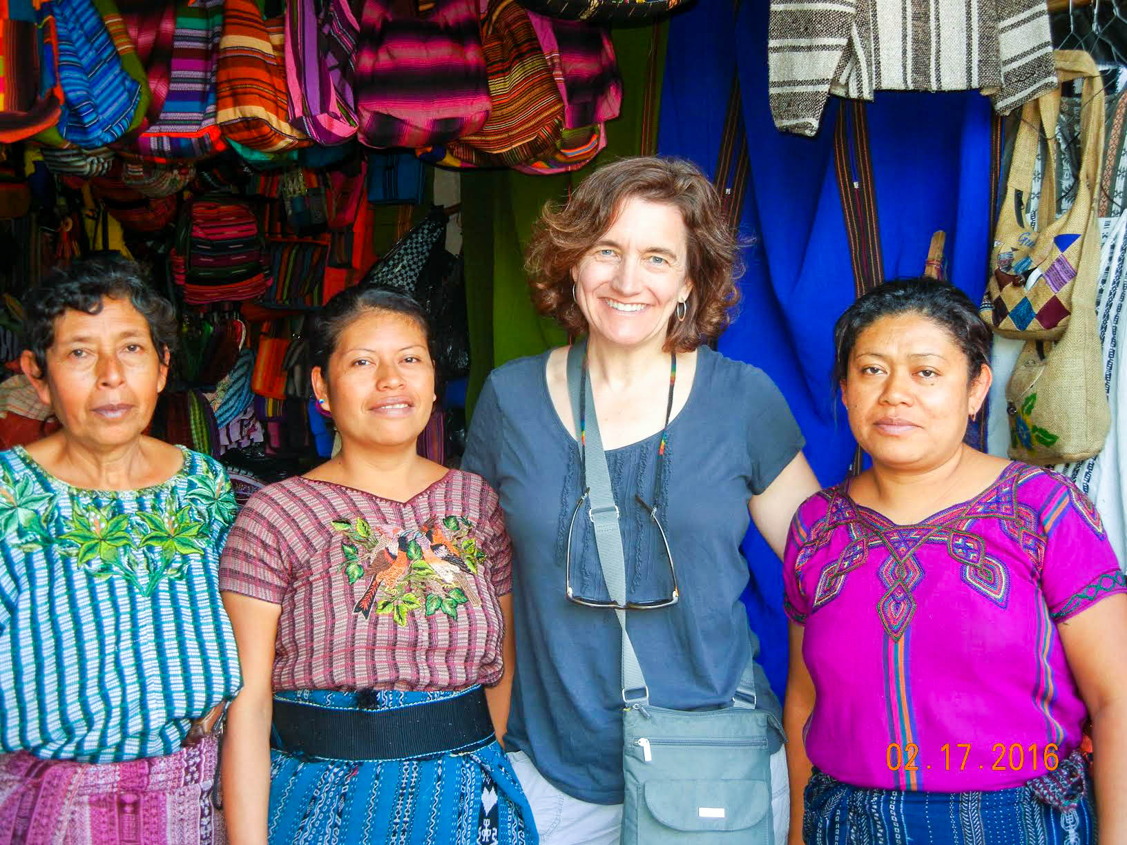 Rebecca center with guatemalan artisans