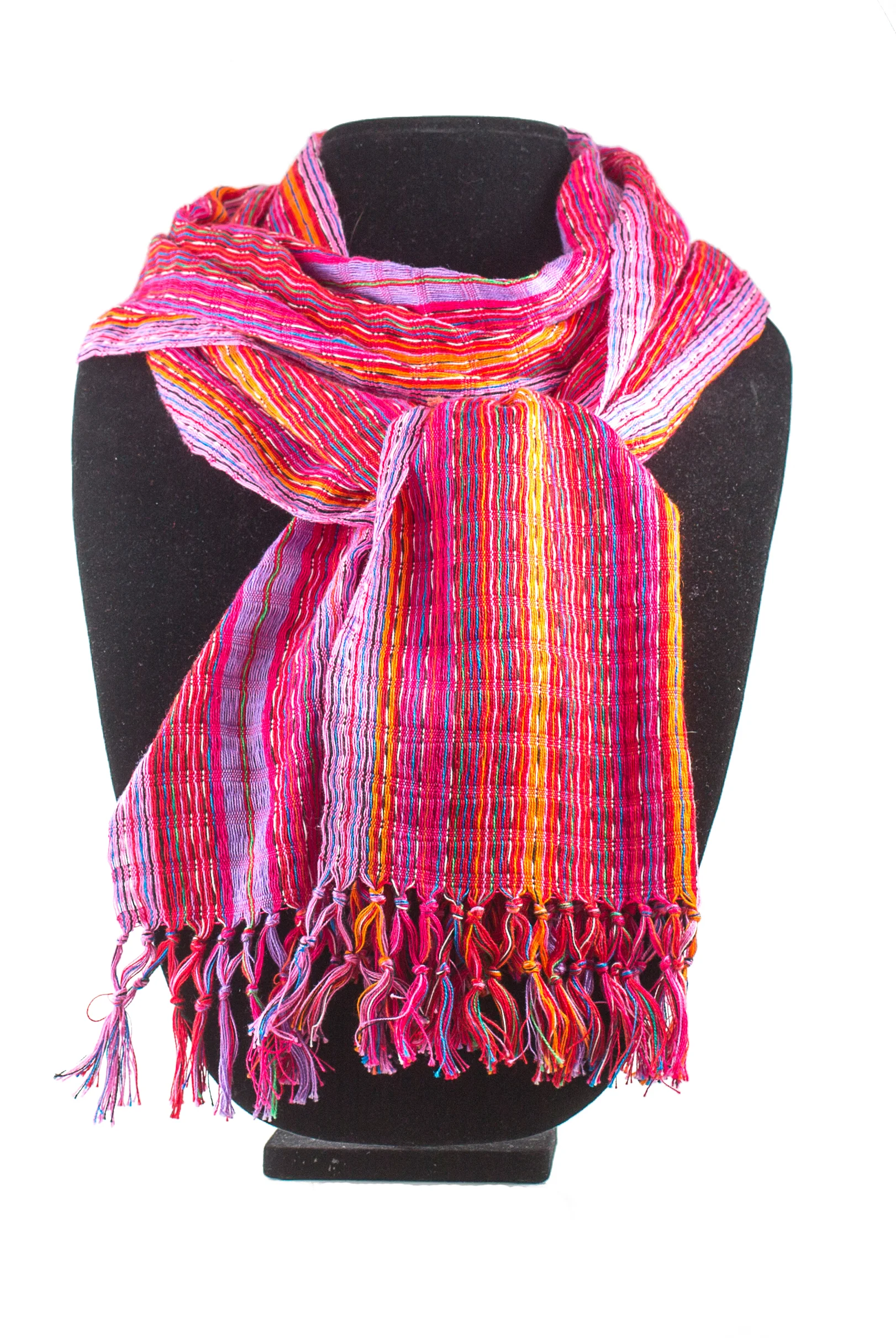 oranges and pinks cotton scarf $19.00