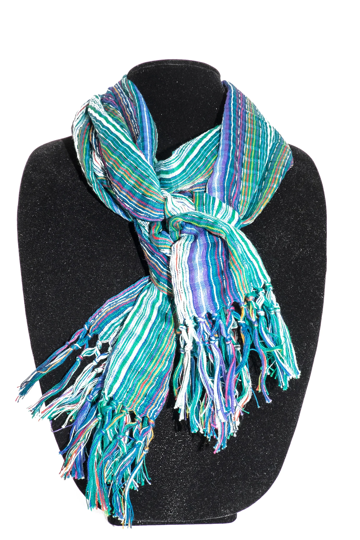 Greens and Purples Cotton Scarf $19.00