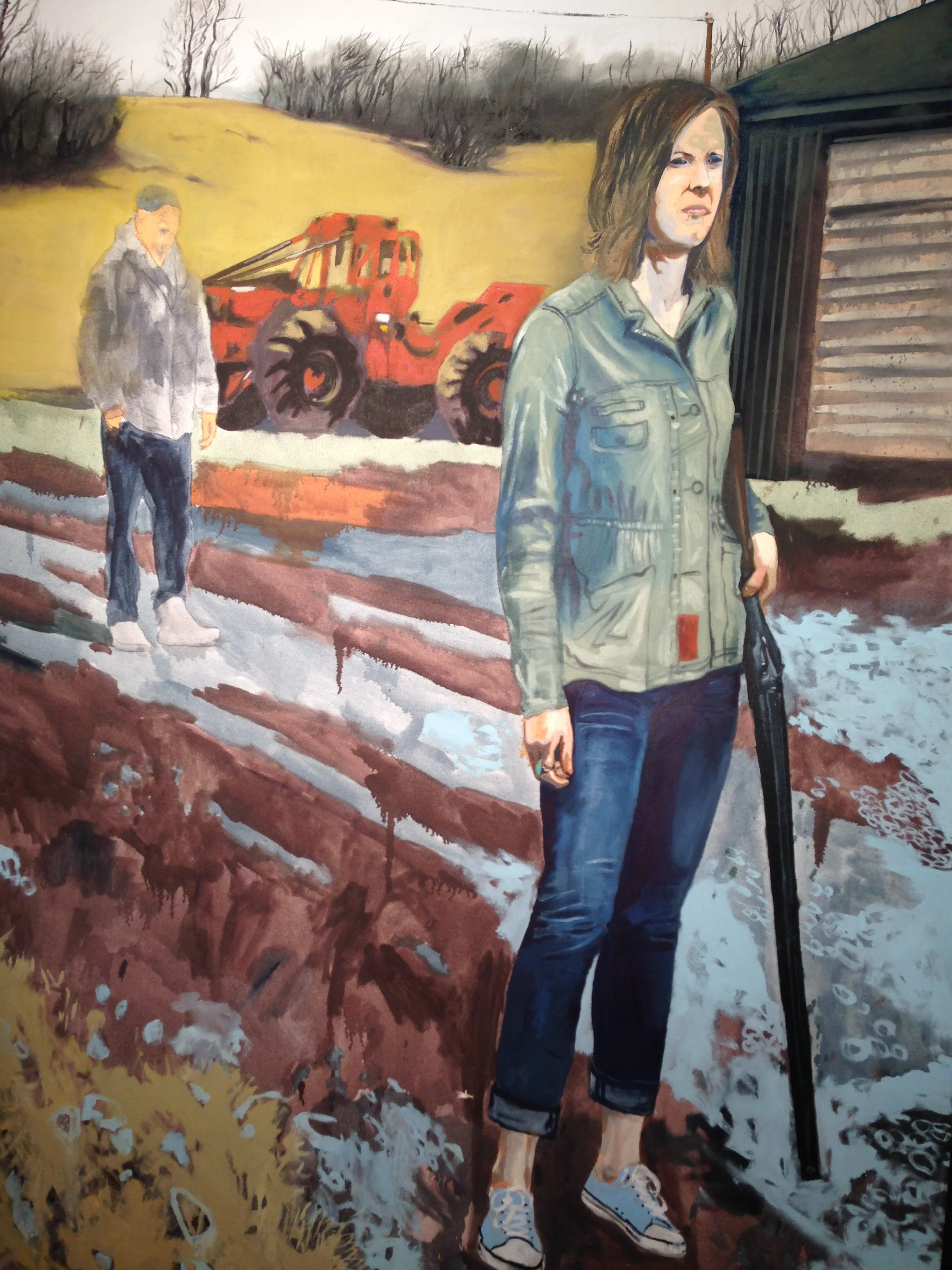 "Farmer's Daughter" oil on canvas 72" x 56"