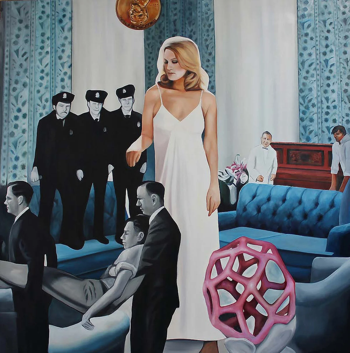 "The Arrest" oil on canvas 70" x 70"
