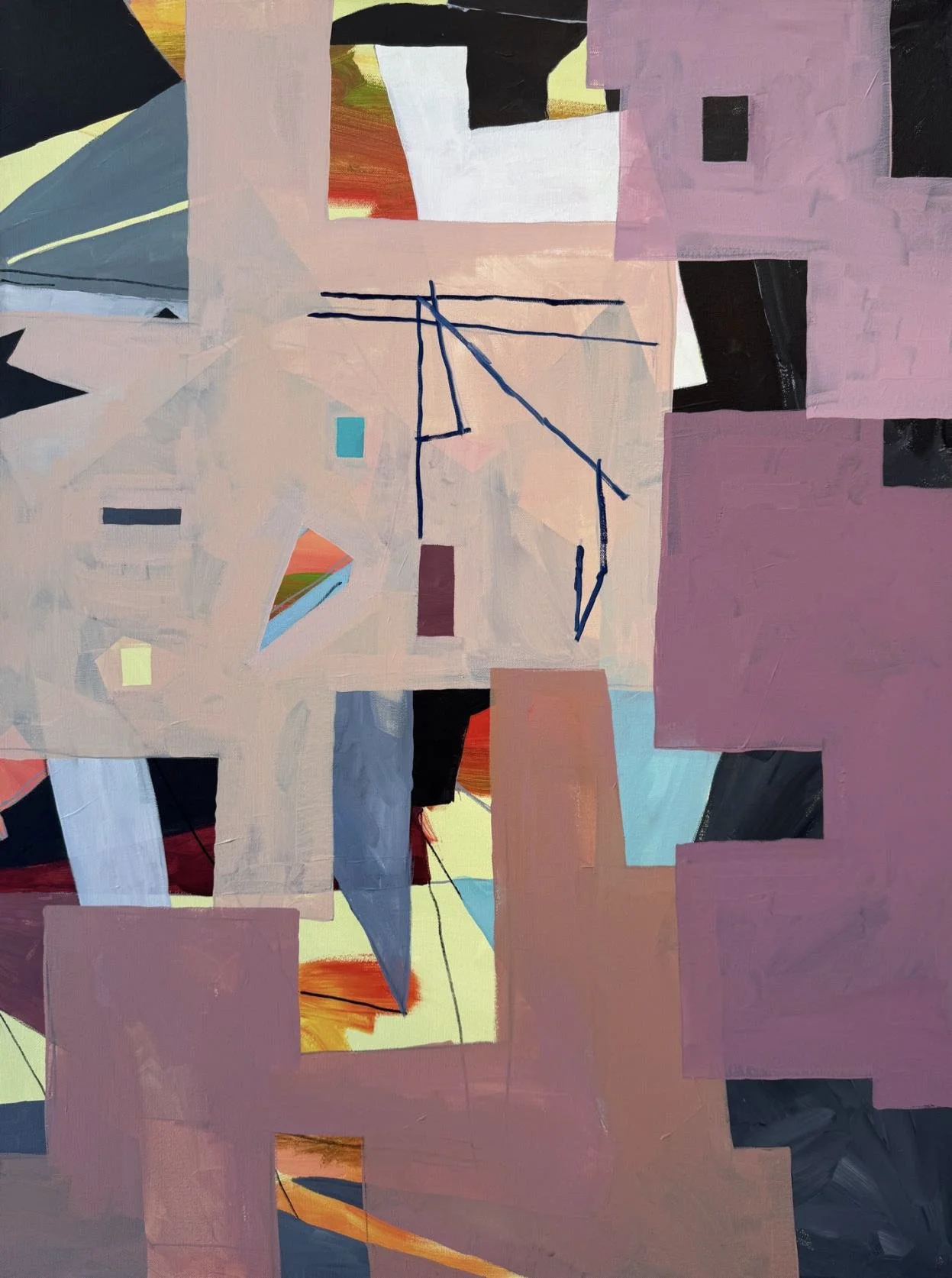    Corner  , acrylic on canvas, 40×30 inches 