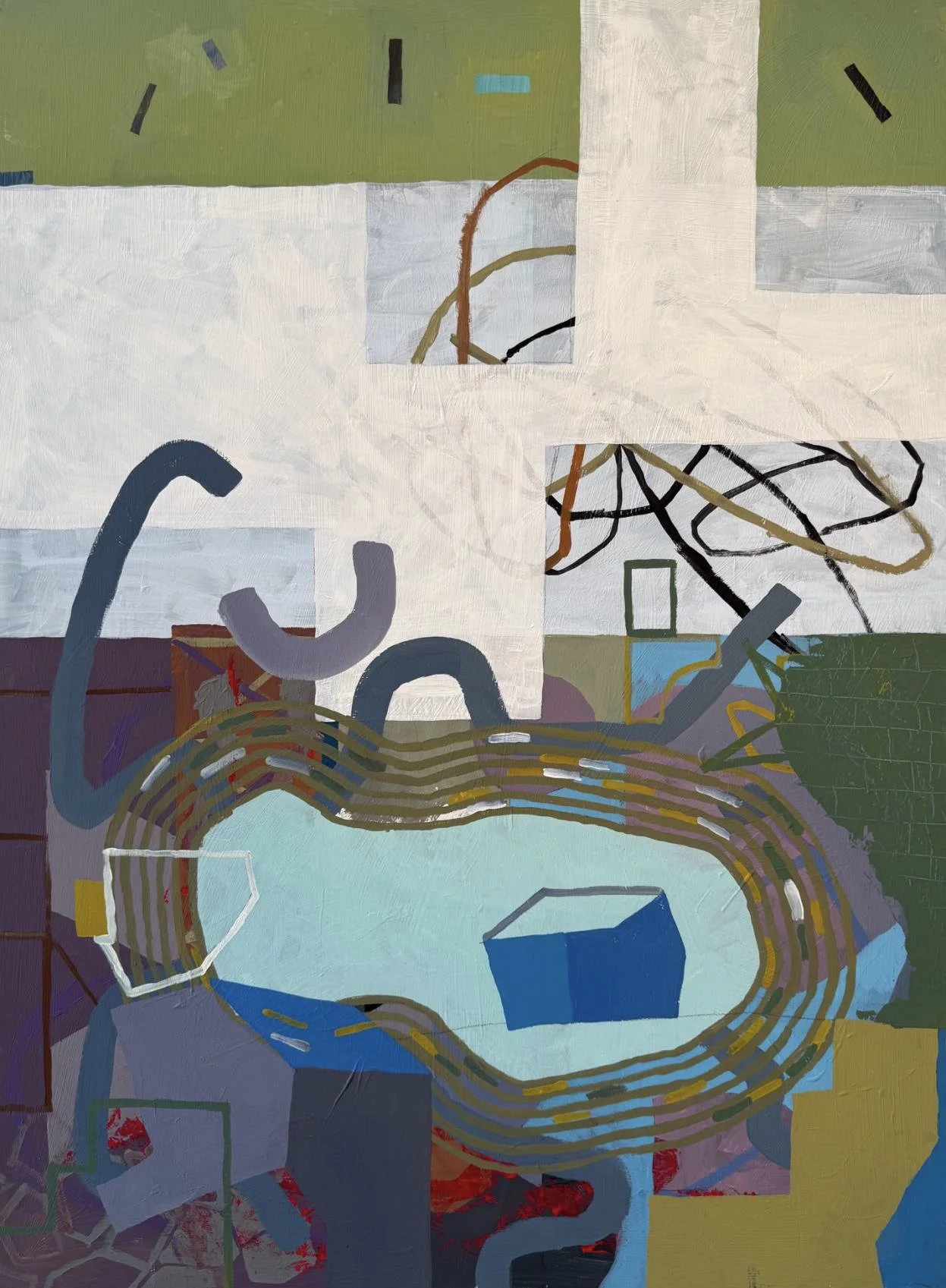    Undermine  , acrylic on canvas, 40×30 inches 