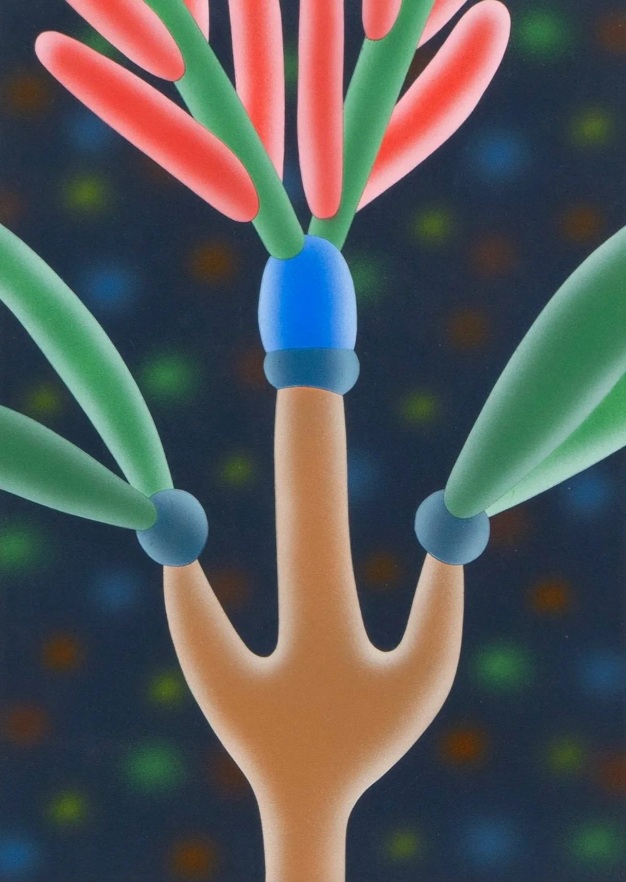    Plant of the Garden (at Night) #74  , flashe on canvas, 7 x 5 inches 