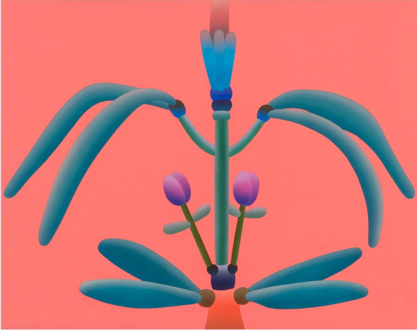    Plant of the Garden #72  , flashe on canvas, 8 x 10 ¼ inches 