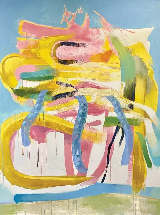    Italian Cloud  , acrylic on canvas, 96 × 72 inches 
