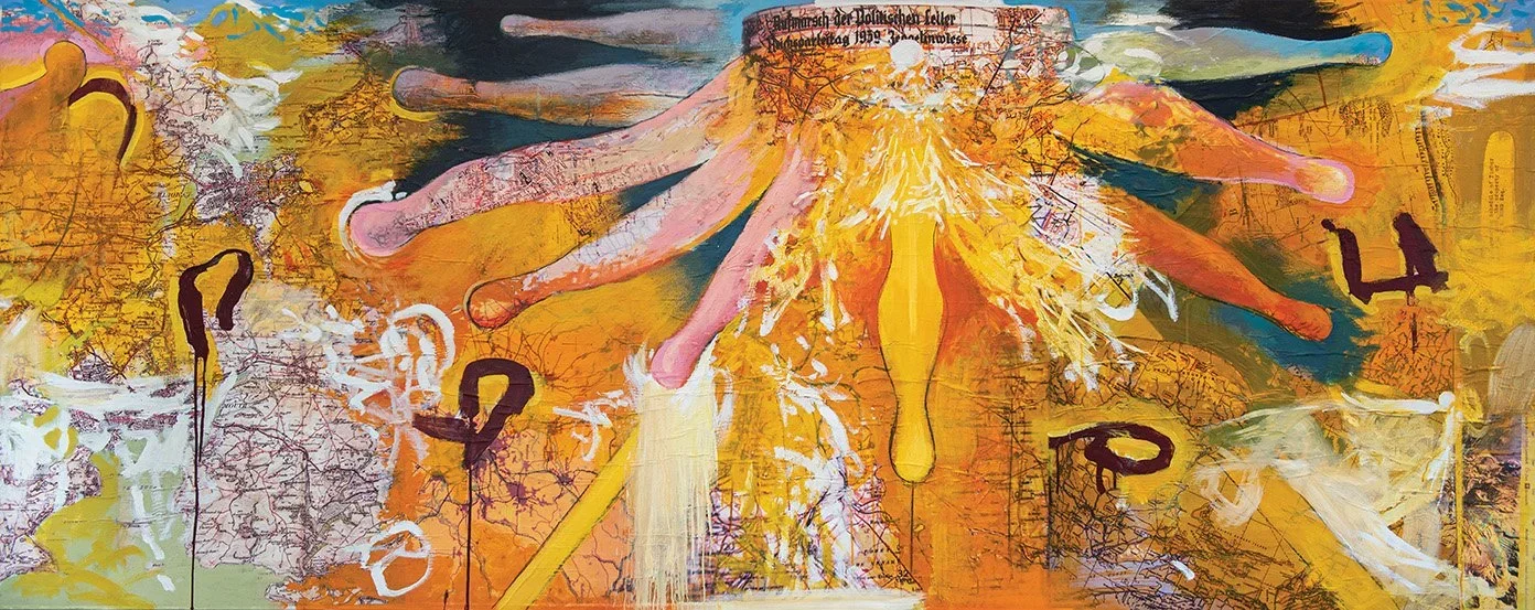    Bad Flower  , acrylic on canvas, 48 × 120 inches 