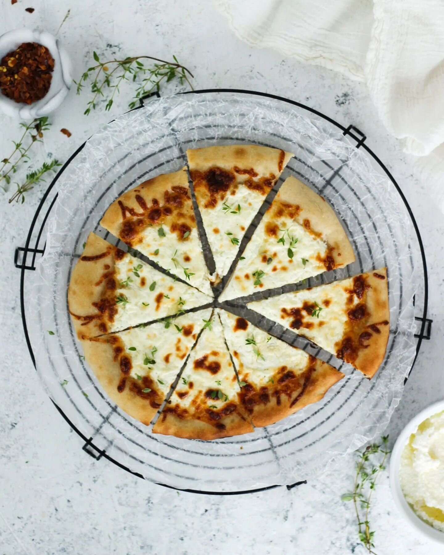 Pizza night is a weekly tradition in our house and this white pizza has recently been added to the line up!

This pizza is made with Galbani Lactose Free Ricotta and just a few other simple ingredients (no sauce needed). It will easily become your ne