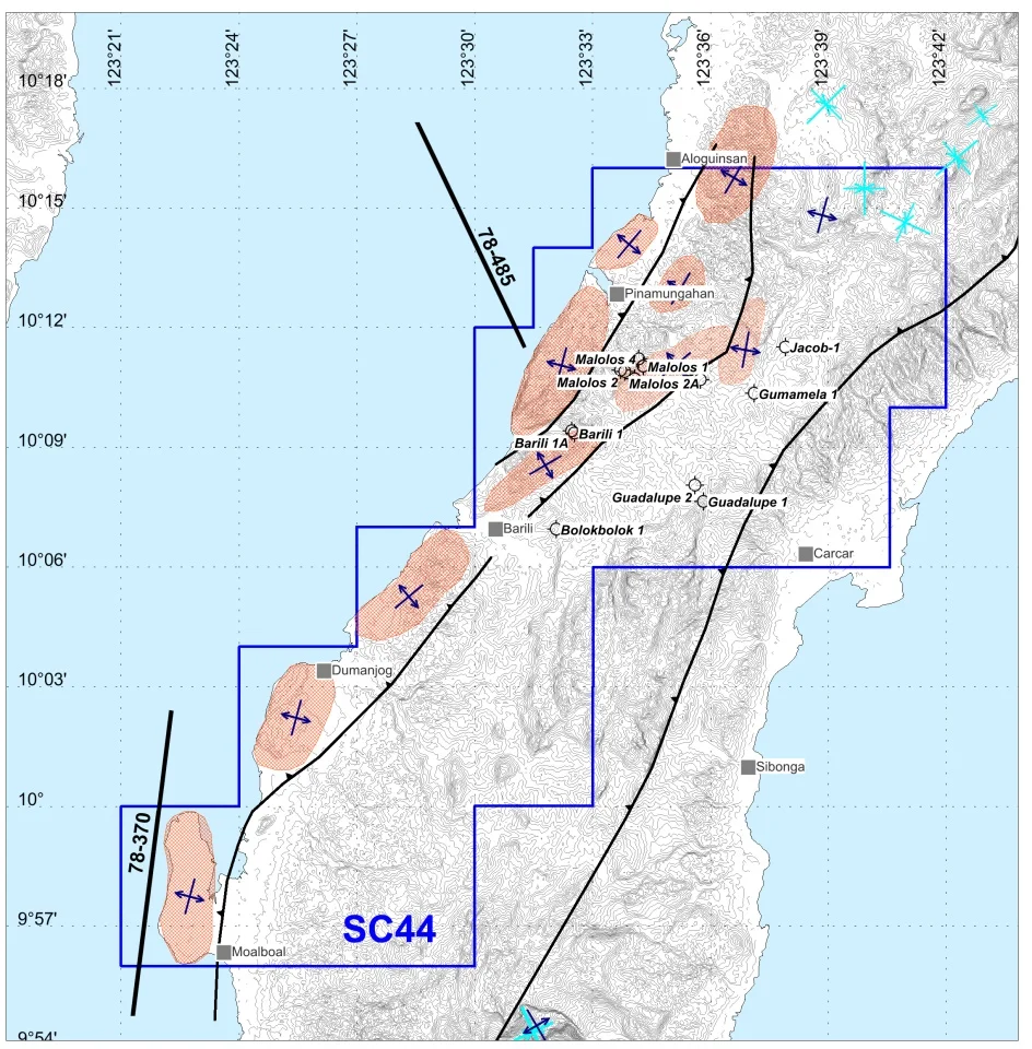 2012 Seismic and Prospects Map