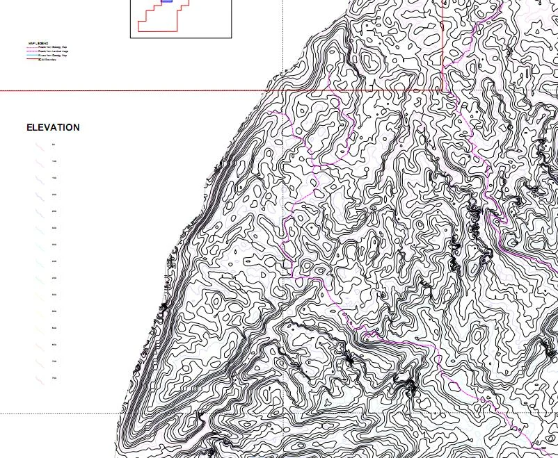 Topographic Map – Aloguinsan Anticlne