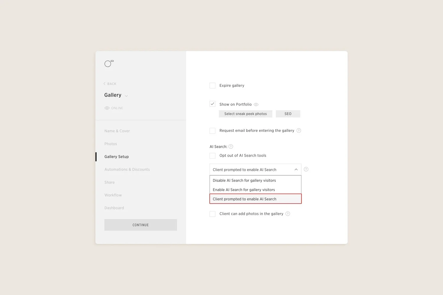AI Search for Client Galleries 14 AI Search for Client Galleries 13
