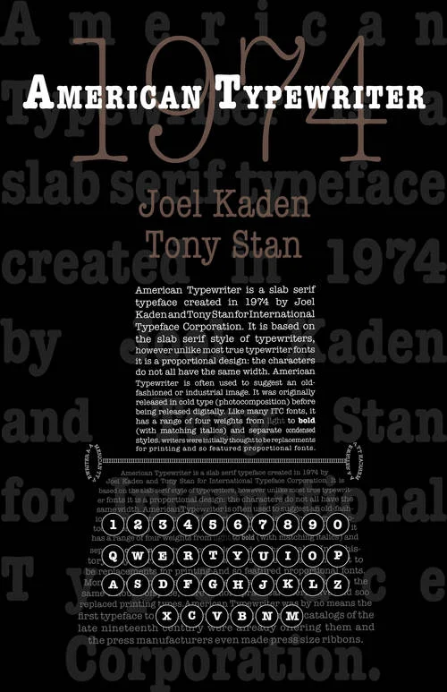 American Typewriter Poster