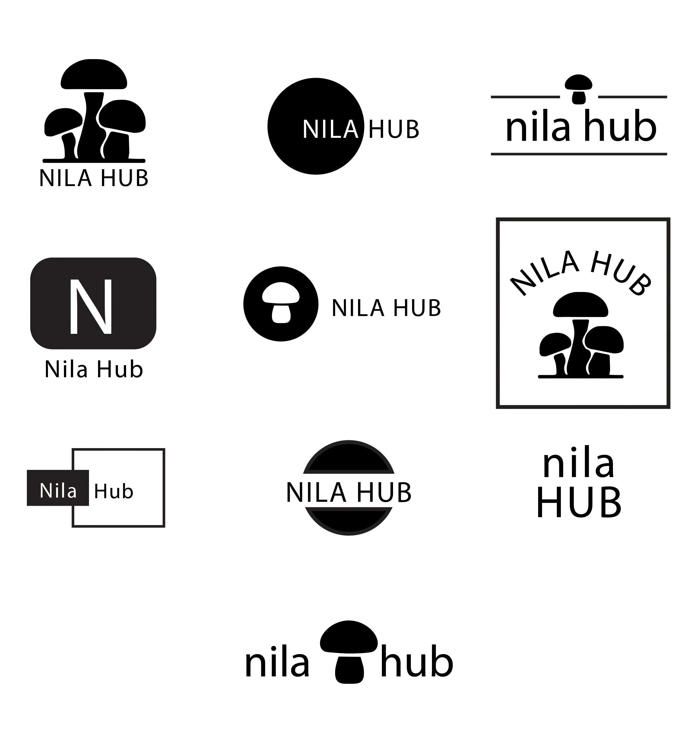 Nila Hub Logo Concepts