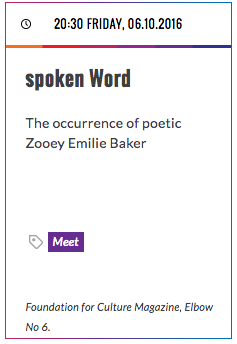 My name, creatively spelled performing 'The occurrence of Poetic.' Hehe.