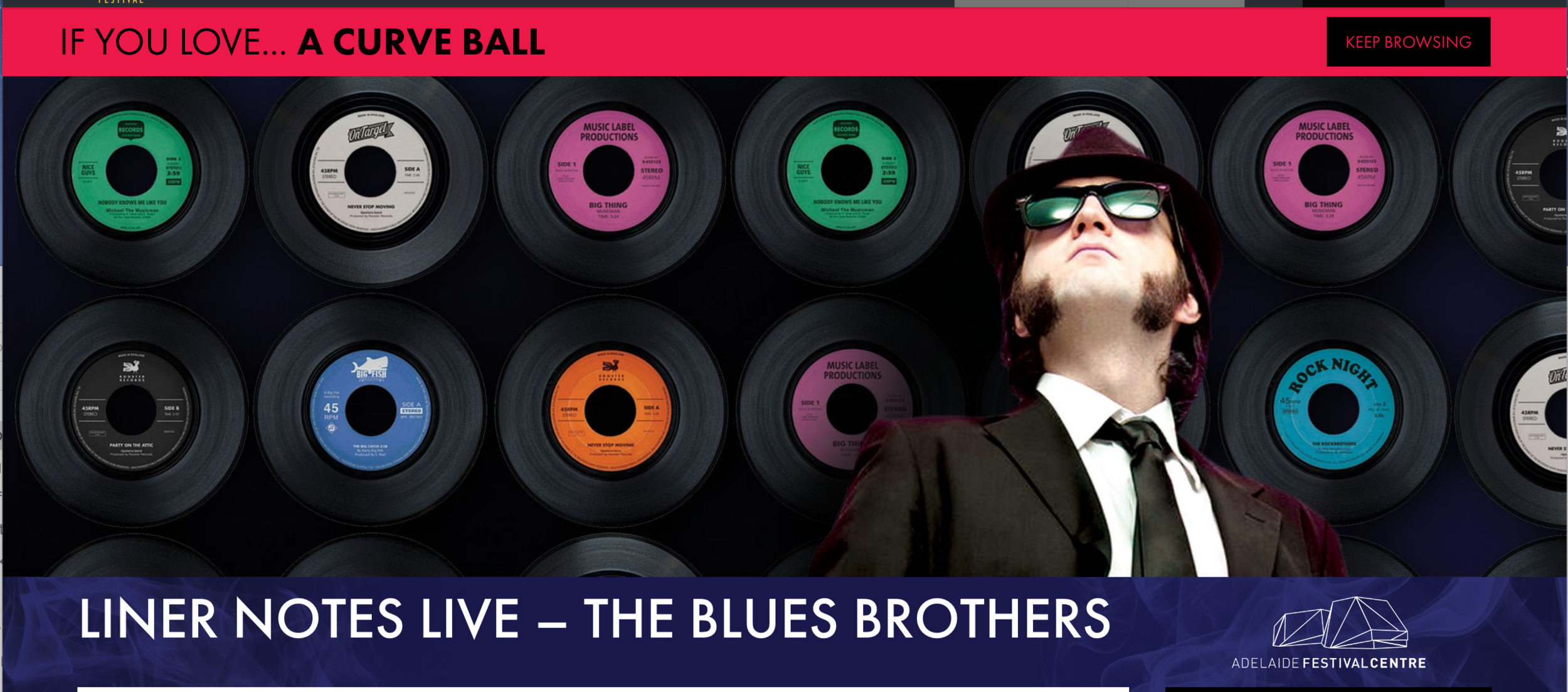The Blues Brothers at Adelaide Caberet Festival! ZOMG! starring Julia Zemiro, Maggie Beer, Andy Griffiths, Dave Graney, Kween Kong and Omar Musa.