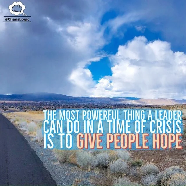 Hope gives us the opportunity to feel a brighter future and to see the opportunity ahead.

Even in a time of crisis we all need someone to stand up and give us hope.

That&rsquo;s how we keep moving forward.

Hope ❤️❤️
