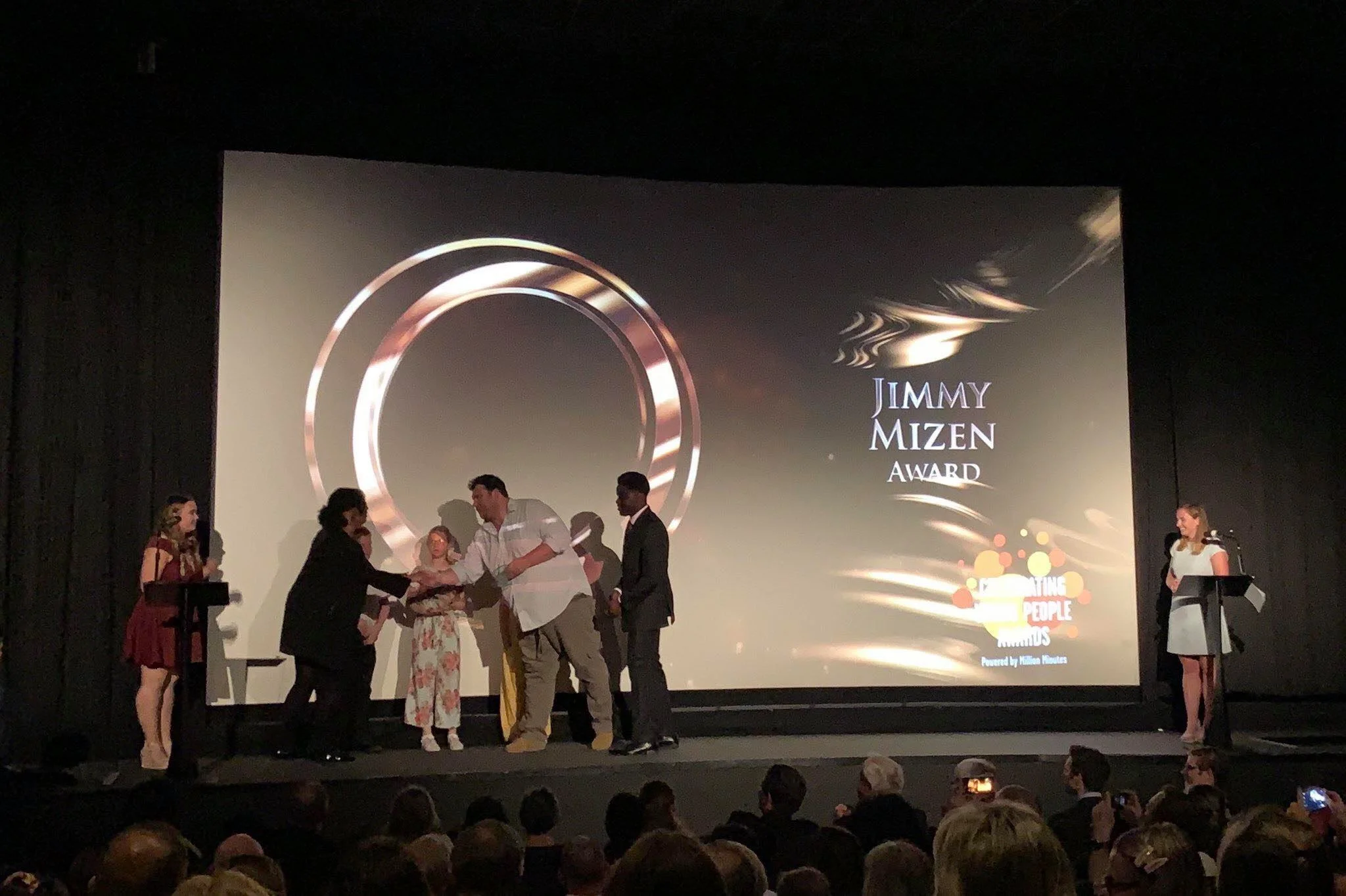 Danny Mizen presenting the Jimmy Mizen Award