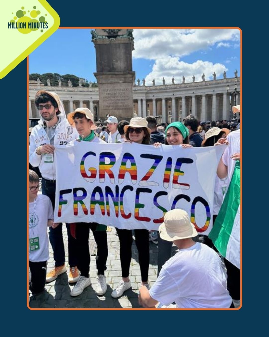 Kate our CEO spent the weekend in Rome attending the funeral of Pope Francis. Read her thoughts and refection's in our latest Million Minutes blog post which can be found via our link in our bio. #popefrancis #pilgrimsofhope