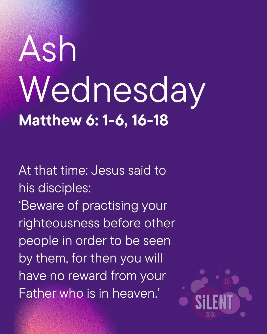 This Lent invites us to look inward. What habits, distractions, or attachments are keeping you from God? 

Take a moment today to reflect on what you can give up, what you can share with others, and what you can offer back to God. Let this season be 