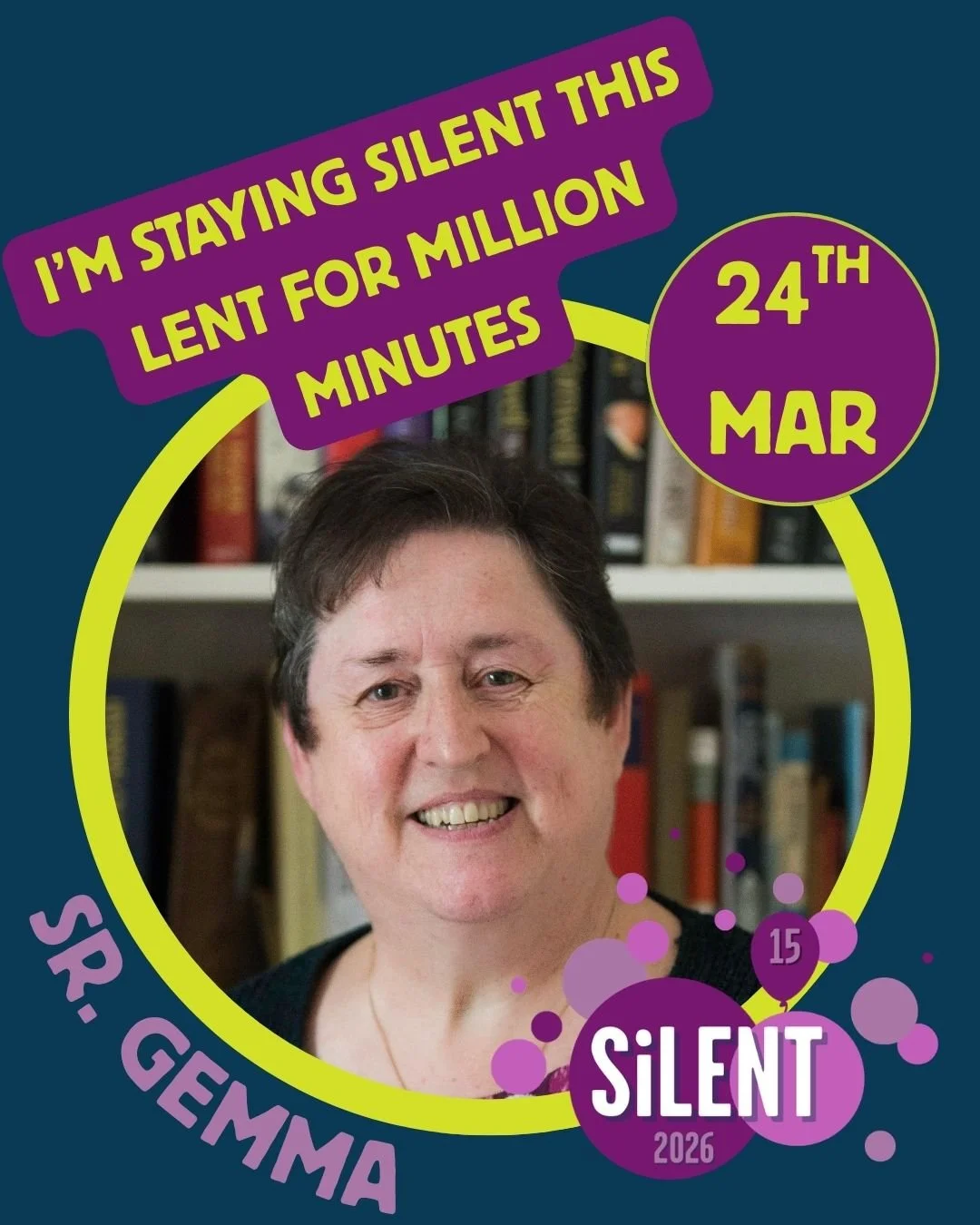 We are delighted to have Dr Sr Gemma Simmonds CJ Senior Fellow and Director of Religious Life Institute at @mbi_theology as our SiLENT Champion for today.

Here is why Sr Gemma is staying silent this Lent "Lent invites us to take some time to st