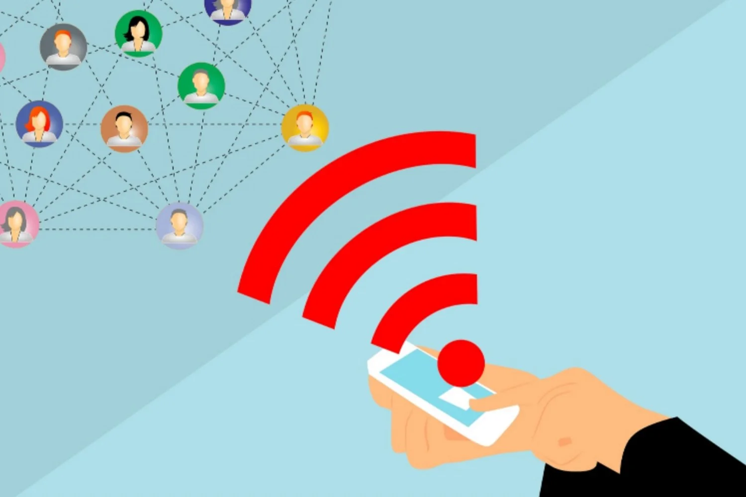 Hand showing the reach of good marketing copywriting