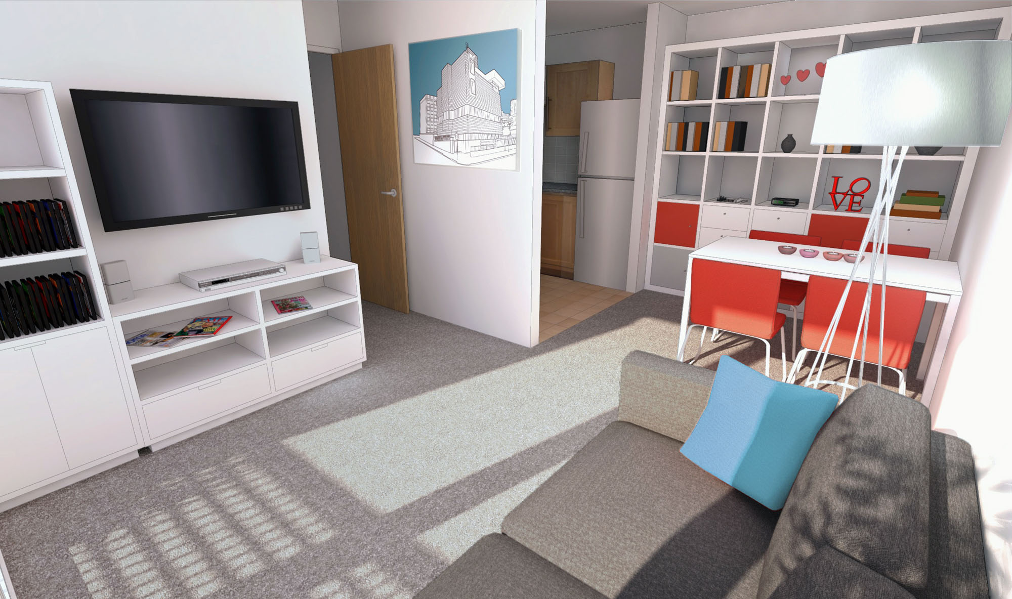 Apartment living area