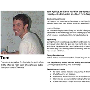 One of our personas: Tom