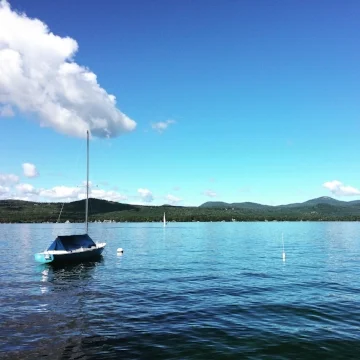 Lake George on a windless day, peacefully delightful