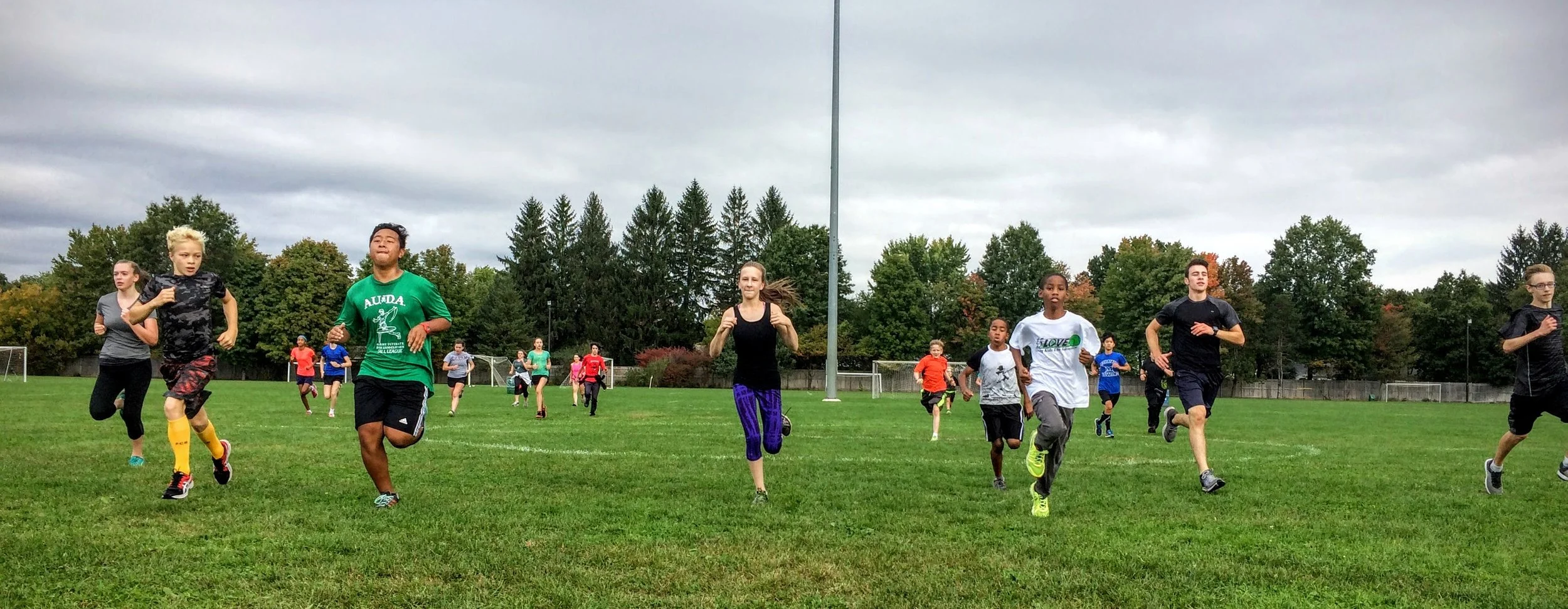 Quicksilver Running Team before their one-mile time trial on Monday.