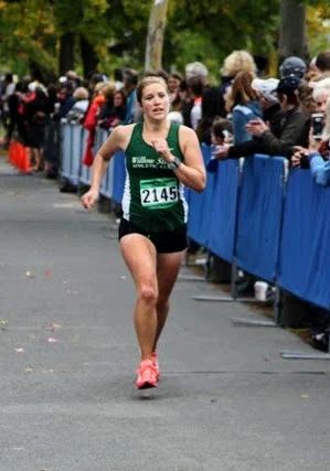 The real Strong Shelly two years ago at the end of a half marathon.