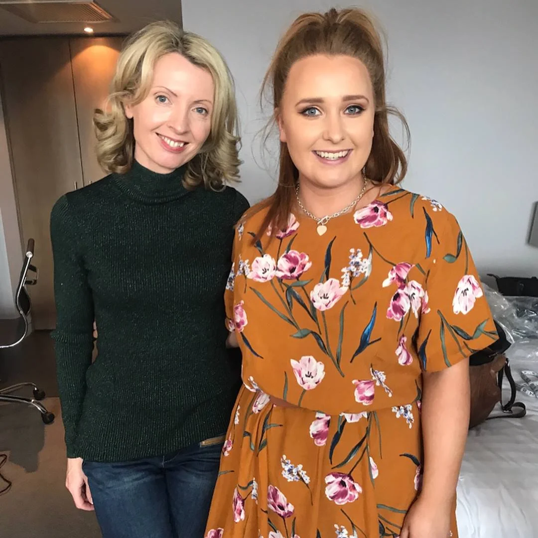 Jess Irwin and I behind the scenes on the Daniel and Majella O Donnell cover shoot for RSVP Magazine