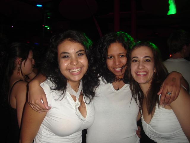 The dress code was white for singles.