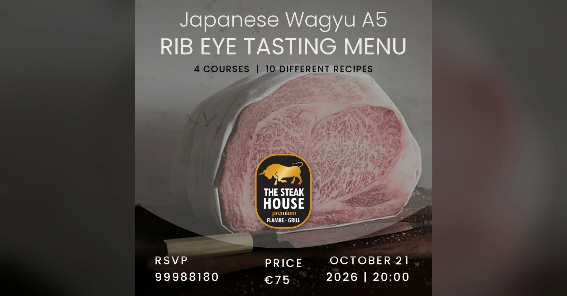 Wagyu Rib Eye A5 tasting Menu