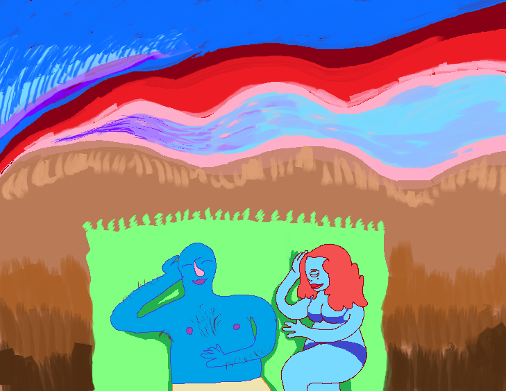 "Lovers at the Beach"